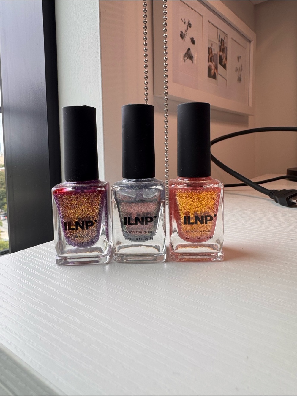 ILNP Holographic Nail Polish Trio - Hidden Treasure, Lightwave, Pink Lemonade